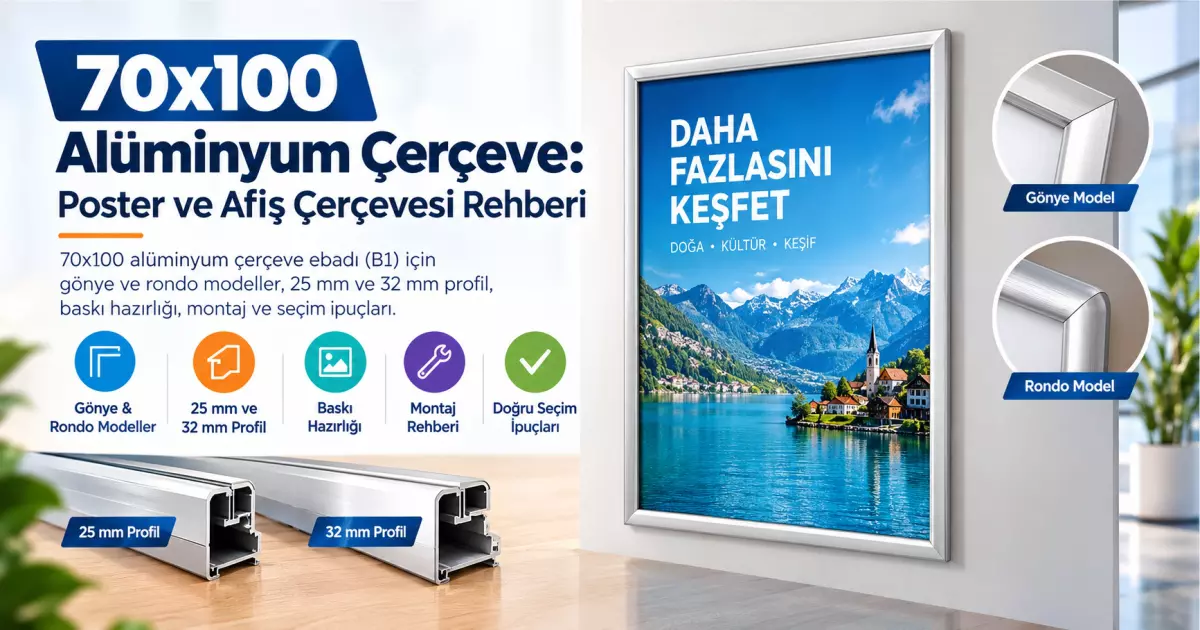 70×100 Alüminyum Çerçeve: Poster ve Afiş İçin Boyut ve Model Rehberi
